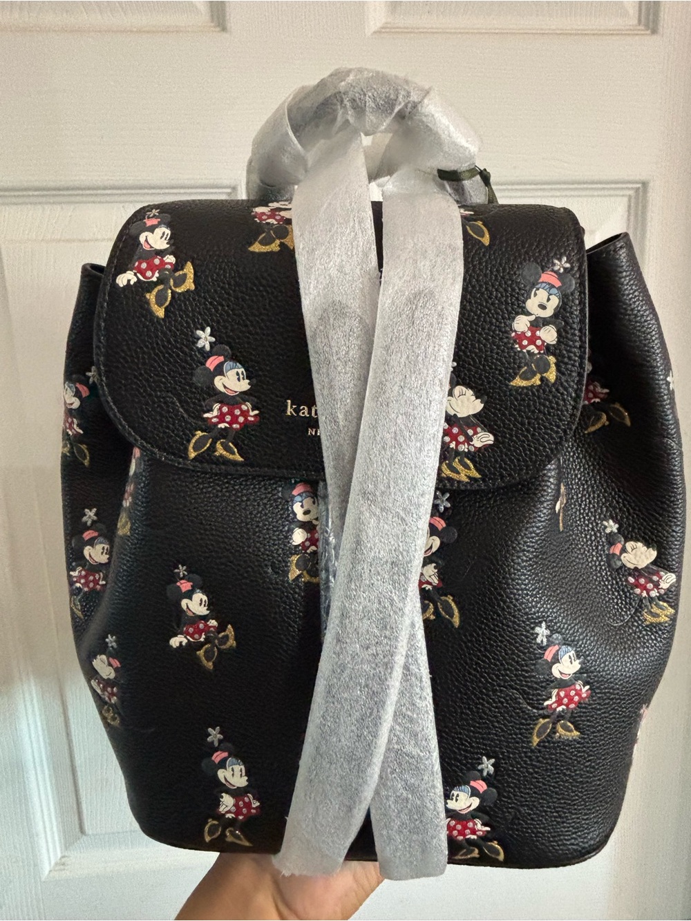 kate spade Black Minnie Mouse Patterned Backpack